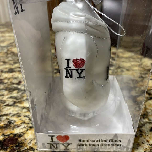 Kurt S. Adler I❤️NY Hand-Crafted Glass Christmas Ornament white hoodie - Picture 3 of 10